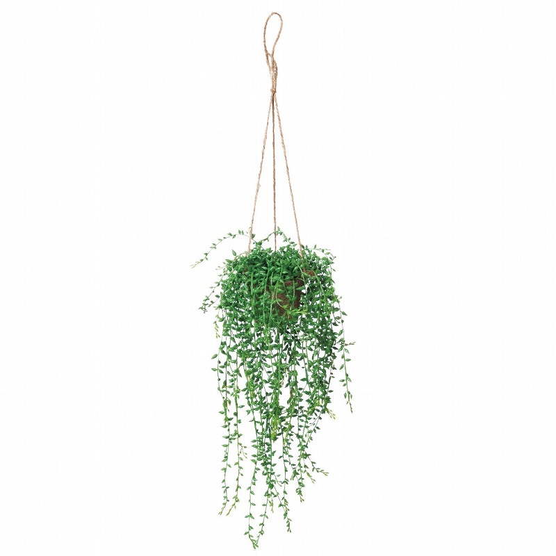 人工観葉植物 グリーンネックレス ハンギング 高さ35cm （P188-fz125) （代引き不可） インテリアグリーン フェイクグリーン
