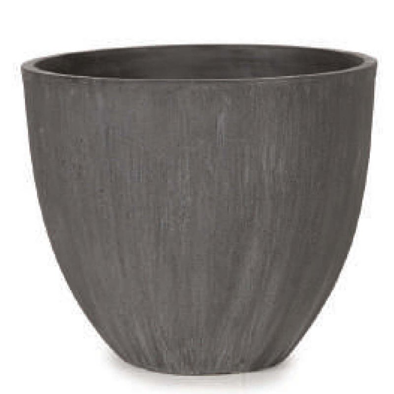 花・観葉植物用ポット ソンク ラウンド L 50/B チャコールグレー（1個入り）sk-501c50e [KTp53] 大型鉢カバー （代引き不可）ホテル・オフィスビル・店舗 インテリア エクステリア